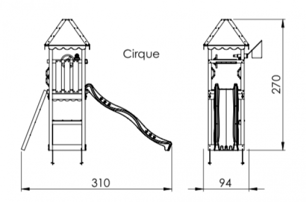 Jungle Gym Cirque kerti játszótér