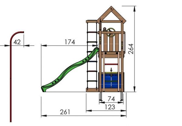 Jungle Gym Viking kerti játszótér
