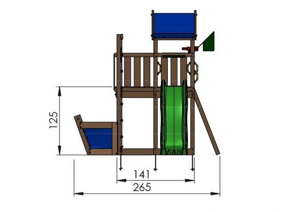 Jungle Gym Viking kerti játszótér